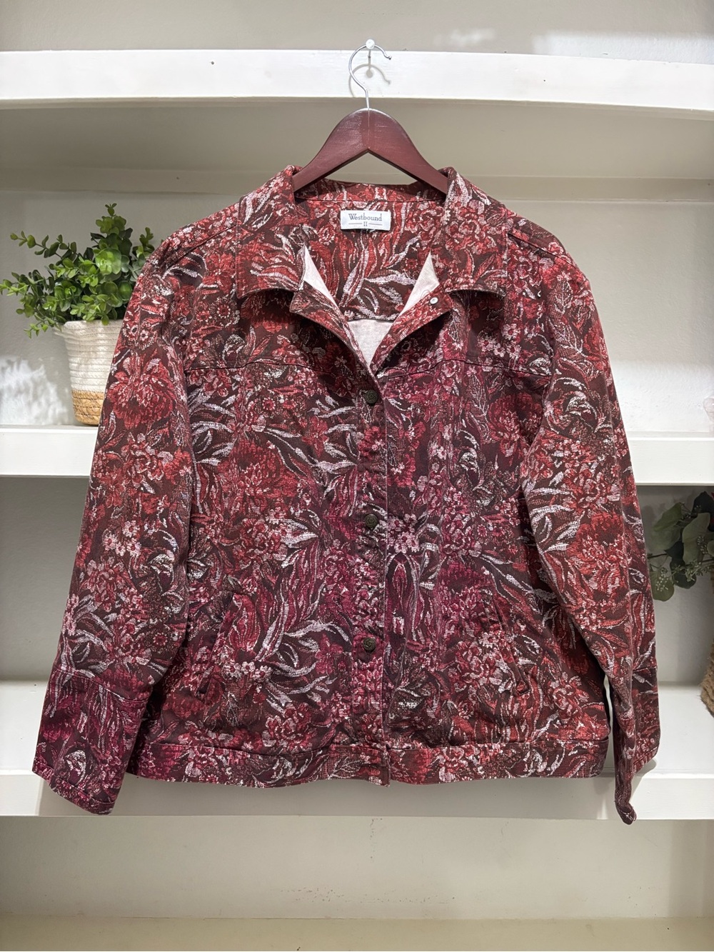 Westbound Red Floral Quilted Jacket - Women's
